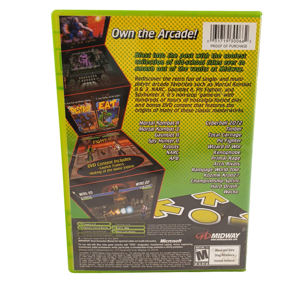 Midway Arcade Treasures 1,2 & 3 Microsoft Xbox Retro Classic GameCube Collection - Picture 3 of 16